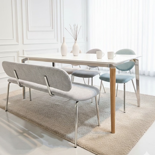 모나코가구 비엔나 크롬 애쉬 포세린 세라믹 식탁 1500