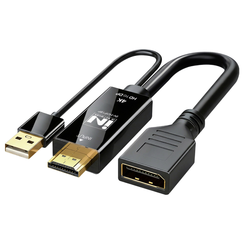 인네트워크  IN-HDP19P HDMI v2.0 to DP v1.2 변환 케이블