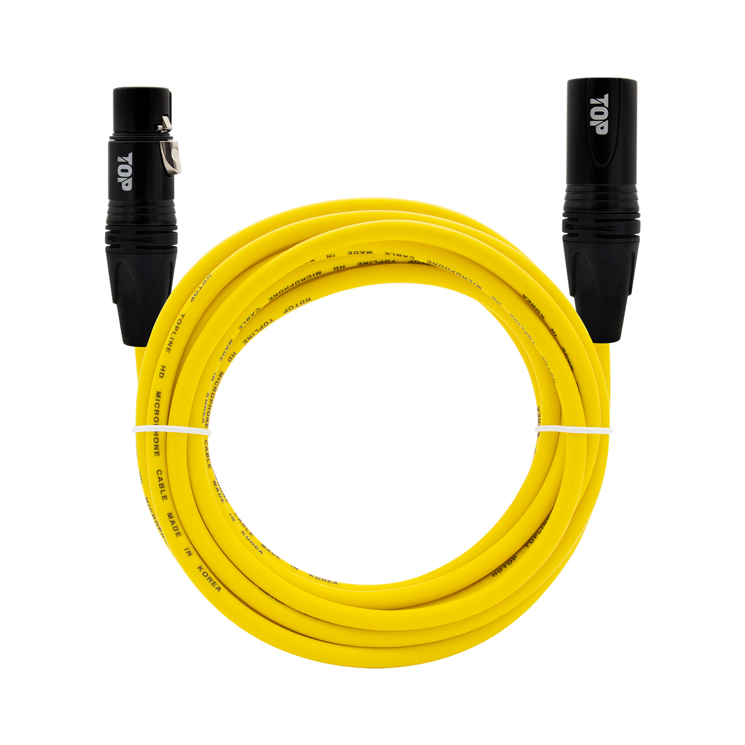 HDTOP  XLR 암 to 수 마이크 연장 케이블 블랙옐로우