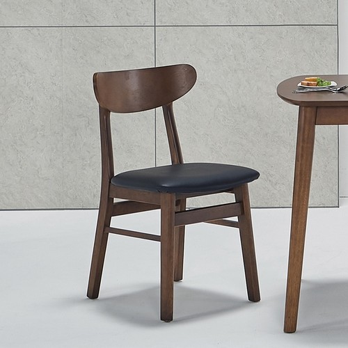 아이앤  엘람 PU 방석 원목 체어