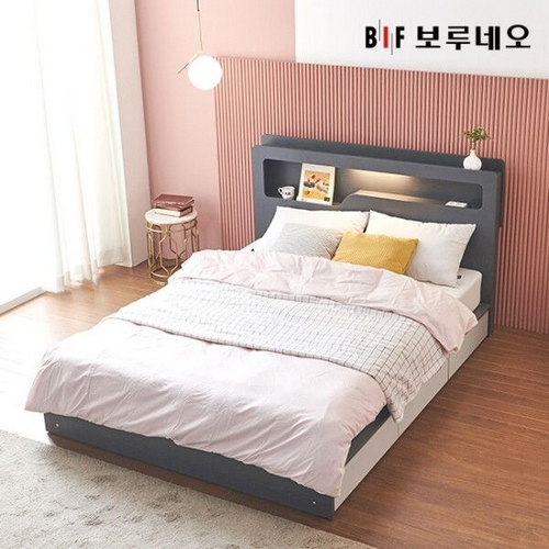 BIF보루네오 앳홈 펜더 서랍형 LED침대 Q