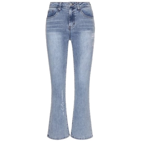 게스 프린트 크리스탈장식 슬림붓컷 YM7D7062