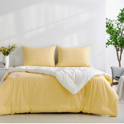 모던하우스 퓨어코튼 더소프트 간절기 60수 고밀도 차렵이불 옐로