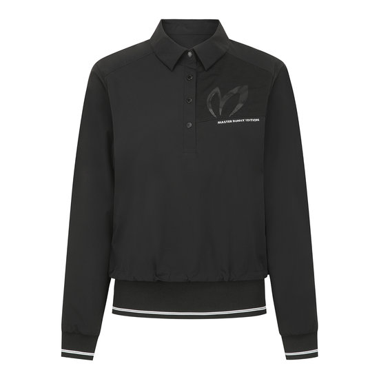 마스터바니에디션 메쉬 레이어드 하프 버튼 점퍼 421F1JP208_BK