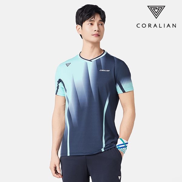 코랄리안  배드민턴 탁구 테니스 피클볼 빠델 기능성 반팔 소로나 티셔츠 CRT-H1529