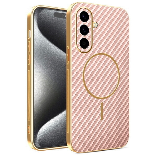 수나르  갤럭시A55 맥세이프 고급 카본 패턴 도금 케이스