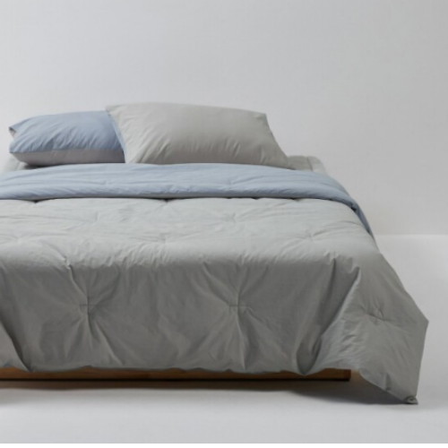 신세계인터내셔날 사각사각 코튼 배색 차렵이불 그레이블루