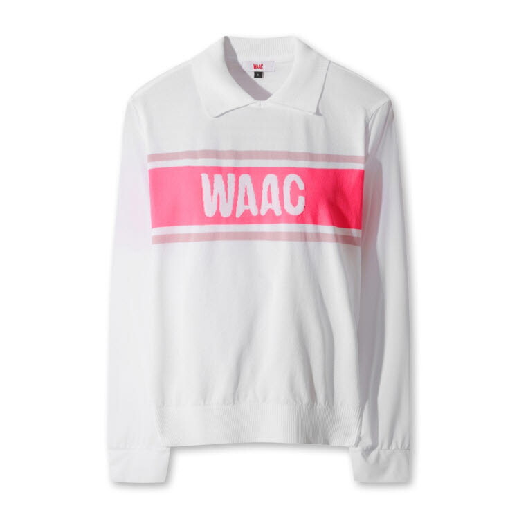 waac Block Knit Hybrid 폴로티 WWTBM26206WHX