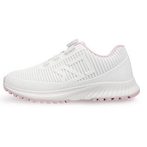 커터앤벅  스트라이프 패턴 고무성형 다이얼 골프화 CBL6AGS3331 핑크