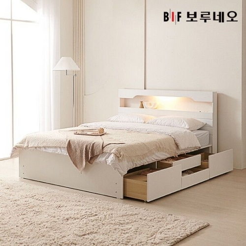BIF보루네오 앳홈 카리나 4단서랍 벙커수납 LED침대 SS