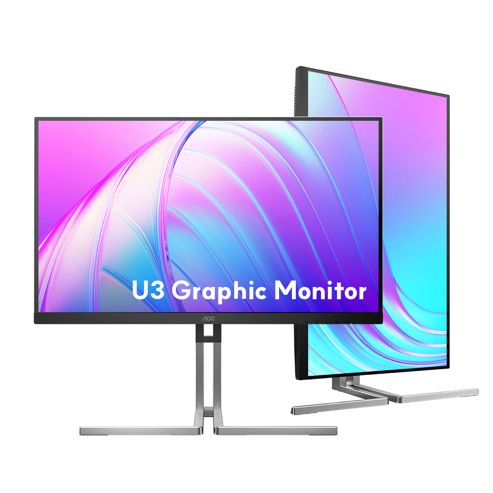 알파스캔 AOC U27U3XD 크리에이터 프로 4K UHD 딥 블랙 IPS 듀얼 모드 USB-C 멀티스탠드 무결점
