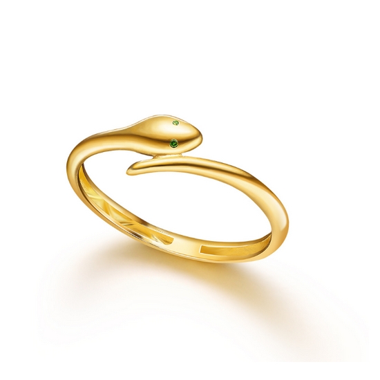 수앤진골드  스네이크 쉐입 슬림 반지 1.875g