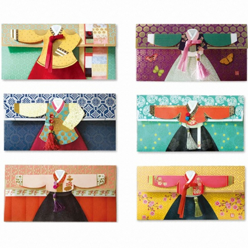 프롬앤투  전통 한복 용돈봉투 FB209 6종 세트
