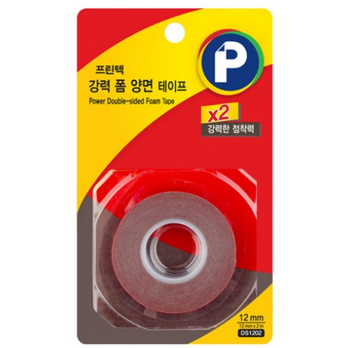 프린텍  강력 폼 양면 테이프 리필 12mm x 2m