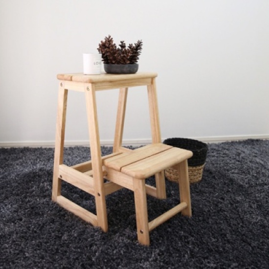 벤트리  원목 접이식 2단 스텝스툴