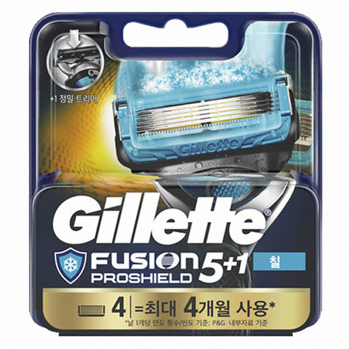 질레트  퓨전 프로쉴드 칠 면도날