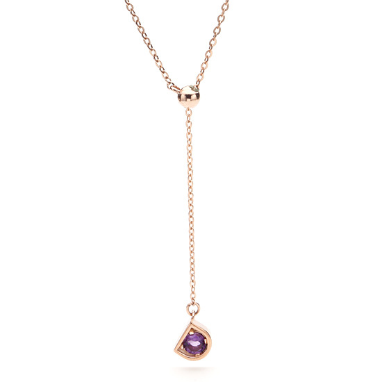 14K 도로시D 탄생석 목걸이 천연석 2월