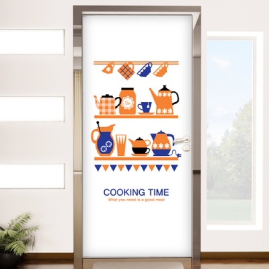 꾸밈  im423 행복가득한주방 현관문시트지