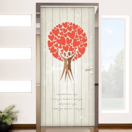 꾸밈  cj215 우리모두사랑을 현관문방문시트지