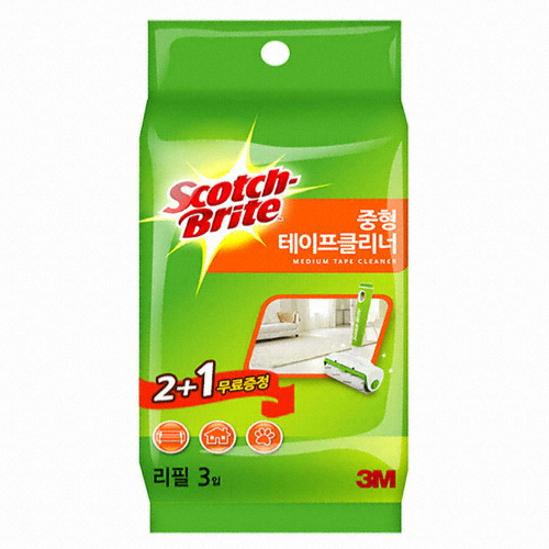3M 스카치브라이트 중형 테이프클리너 리필 3롤