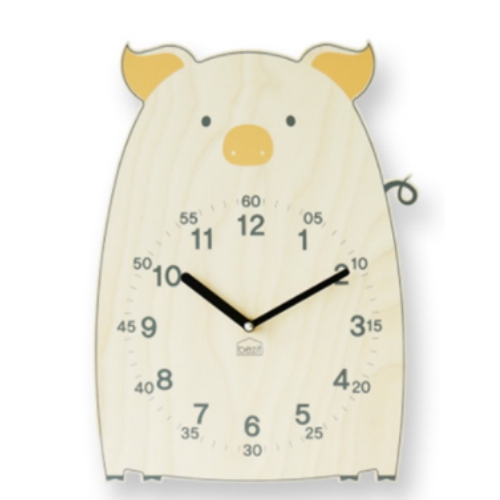 베짓  부자되는 복돼지 무소음 벽시계