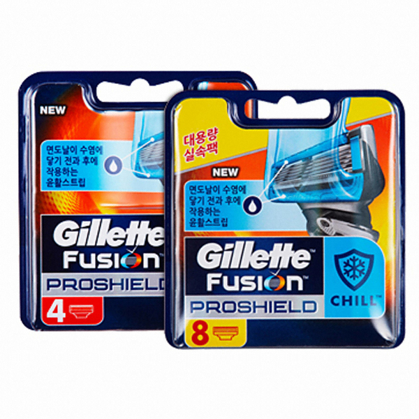 질레트  퓨전 프로쉴드 칠 면도날
