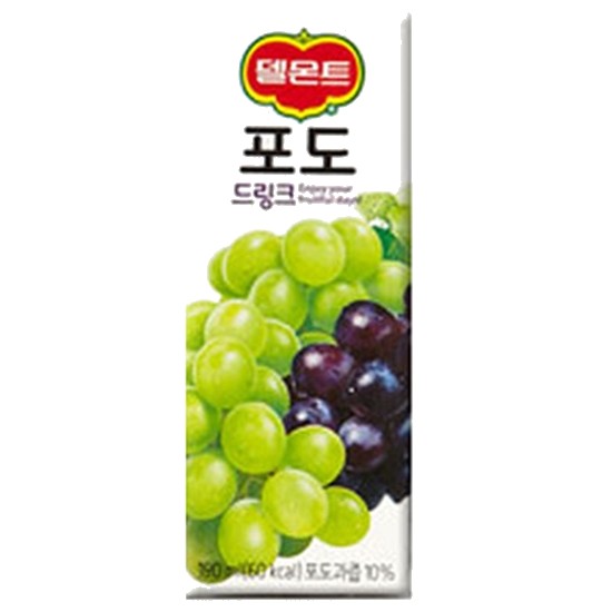  롯데칠성음료 델몬트 포도 드링크 190ml [3개]