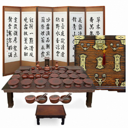 박씨상방 5종73 남원쓰리옻칠제기48p + 오동반닫이(특)신주제기함소 + (친필)원석한시6폭병풍 + 4.5무전엔틱강철장식 .. - 에누리 가격비교