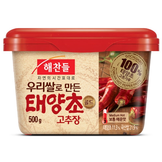 해찬들 우리쌀로 만든 태양초 골드 고추장 500g