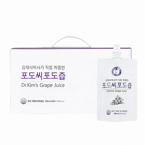  경북대학교포도마을 김재식 포도씨포도즙 100ml 30포 [1개]