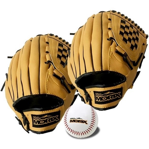 프로모릭스  야구 캐치볼 세트 (10.5인치 글러브 2개+안전구 1개)