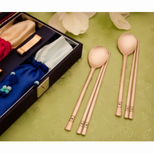 구씨공방 미러 루비사파이어 방짜유기 수저세트 B스타일