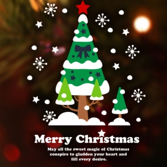 제제데코  눈 내리는 크리스마스 트리 Ver.1