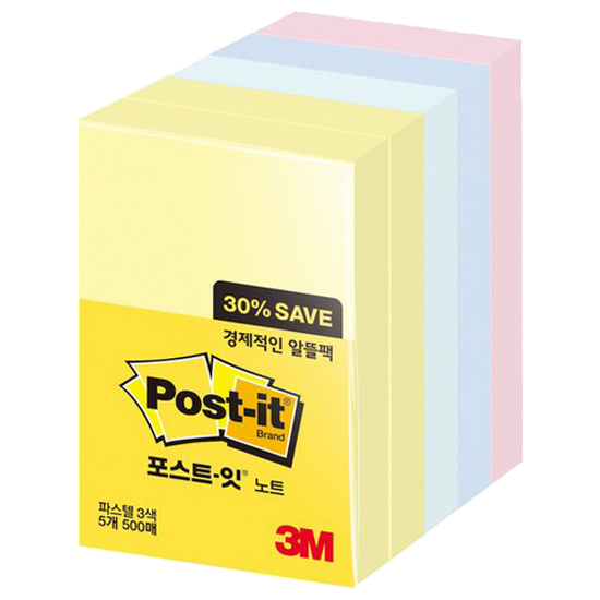 3M  포스트잇 노트 알뜰팩 656-5A