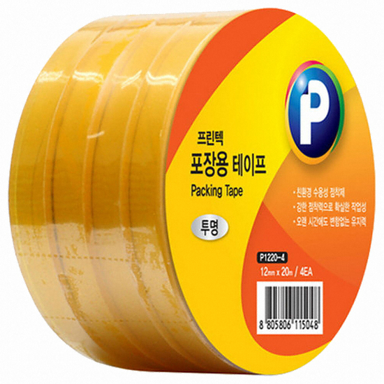 프린텍  포장용 테이프 P1220-4 12mm x 20m