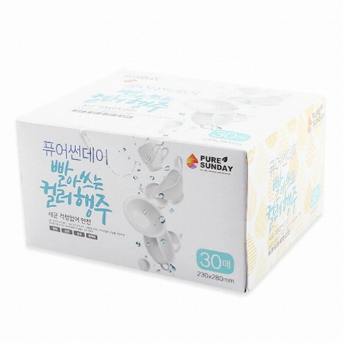  퓨어썬데이 빨아쓰는 컬러행주 30매 [1팩]