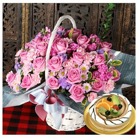 앤드플라워  드라마(핑크)+케익