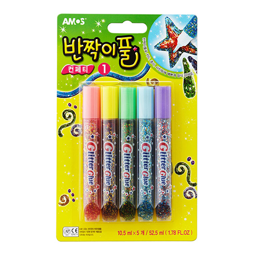 아모스  반짝이풀 컨페티1 10.5ml 5색