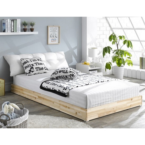 퍼스웰 삼나무원목 통깔판 저상침대 SS