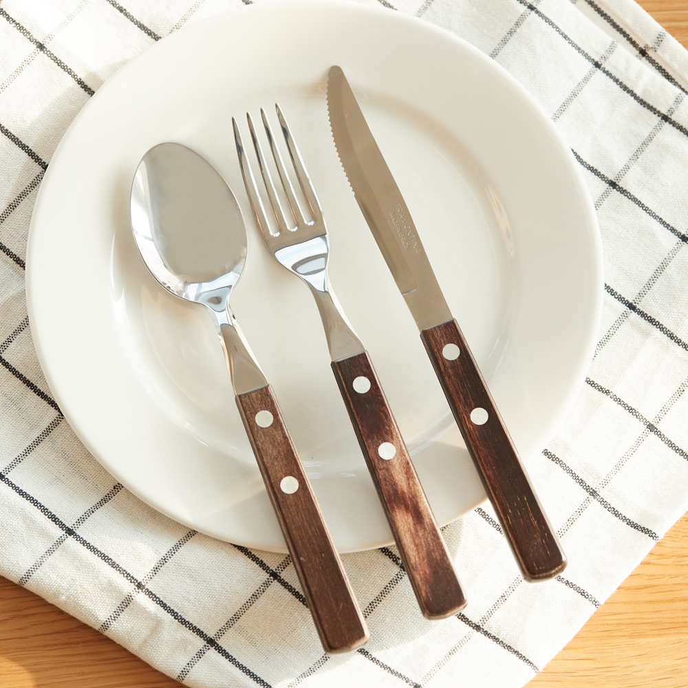 트라몬티나 Nut 폴리우드 3종 디너 커트러리세트