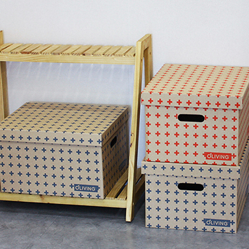 올리빙  크로스 트렁크 종이정리함 4종(일반3겹)