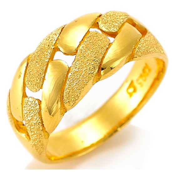 골드리카  순금 볼륨체인 반지 7.5g