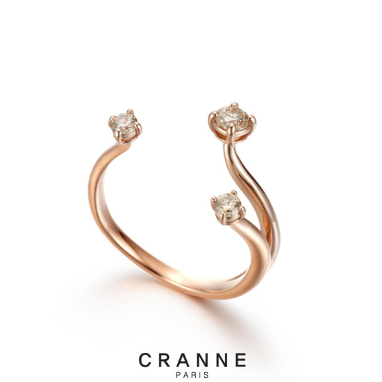 끄란느  14K 천연 다이아몬드 14K오픈링_C12RG007