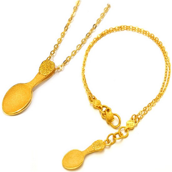 골드리카  순금 아기금수저 목걸이/팔찌(선택1) 3.75g