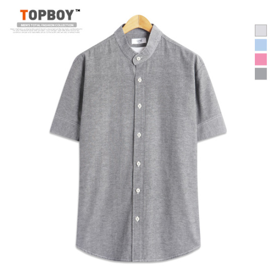 탑보이 무지 차이나넥 반팔셔츠_ZT127