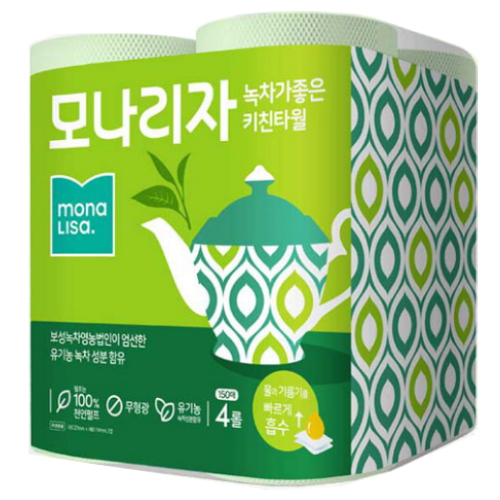 모나리자 네이처블랑 에어볼 키친타월 150매 (4입)