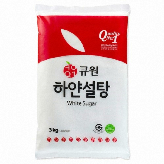  큐원 하얀설탕 3kg [8개]