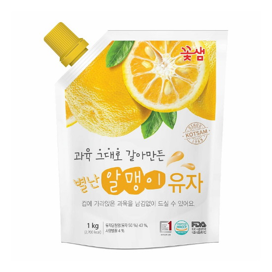 꽃샘식품  별난 알맹이 유자 1kg