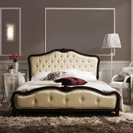 웨스트프롬 빈티지쉬폰 침대 베이지 Q