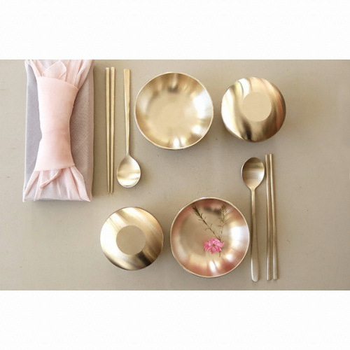 놋담 유기 부부단반상기 세트